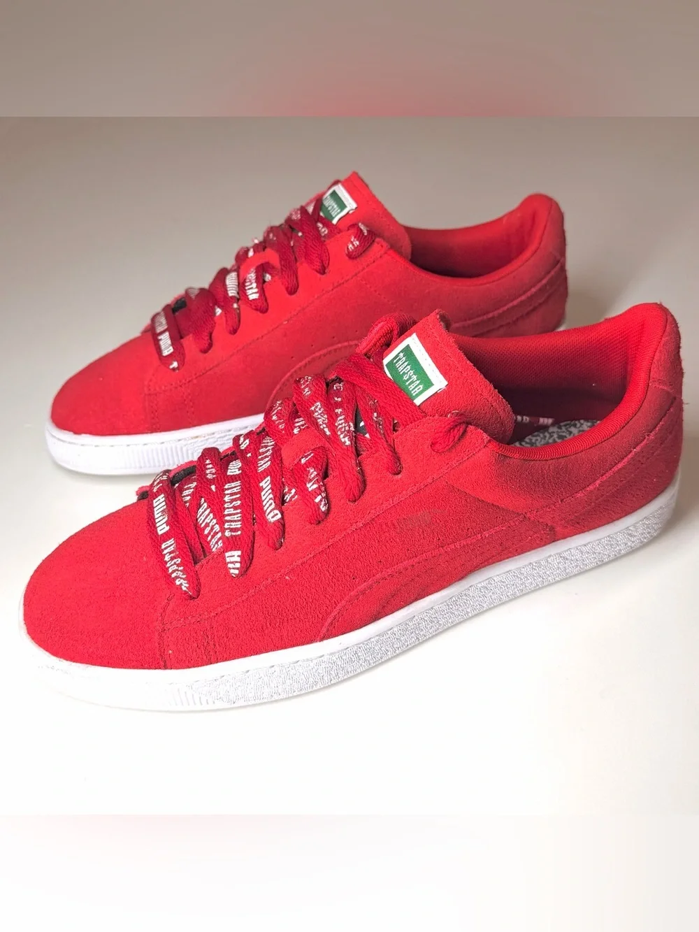 Puma Men’s Trapstar Suede Sneakers in Vibrant Red Size- 11.5